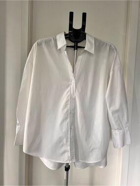 Zara Classic White Button-Down Shirt